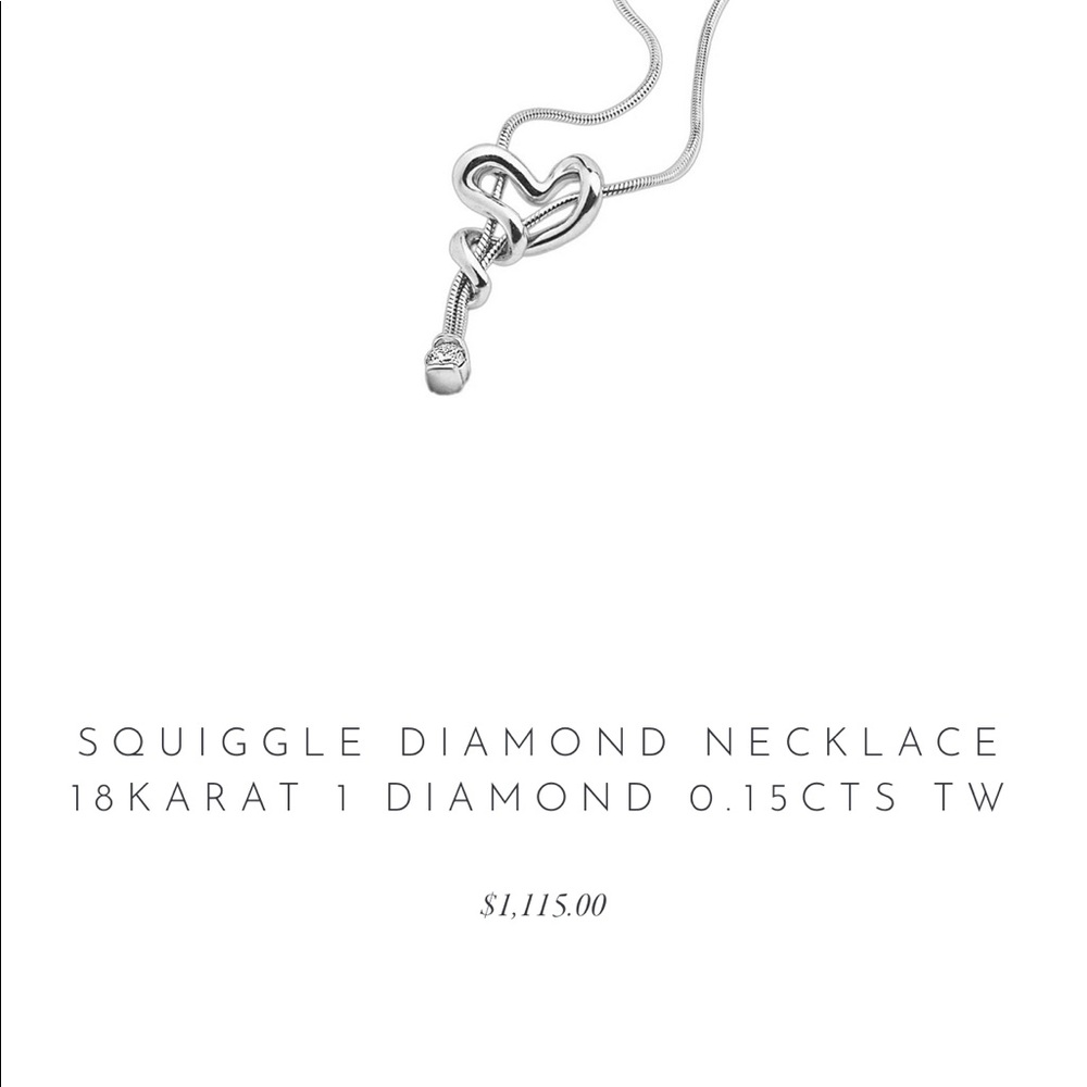 Jose Hess Squiggle Diamond Necklace